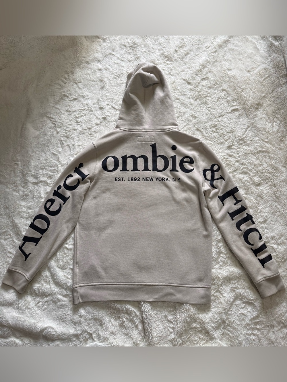 Abercrombie & Fitch Heritage Big Logo Graphic Fleece Hoodie Size Medium